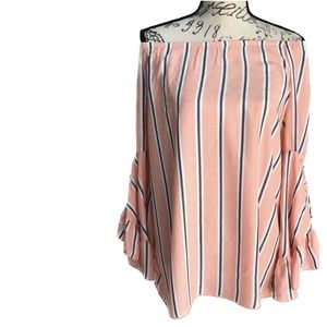 Off the Shoulder Top with flair sleeves